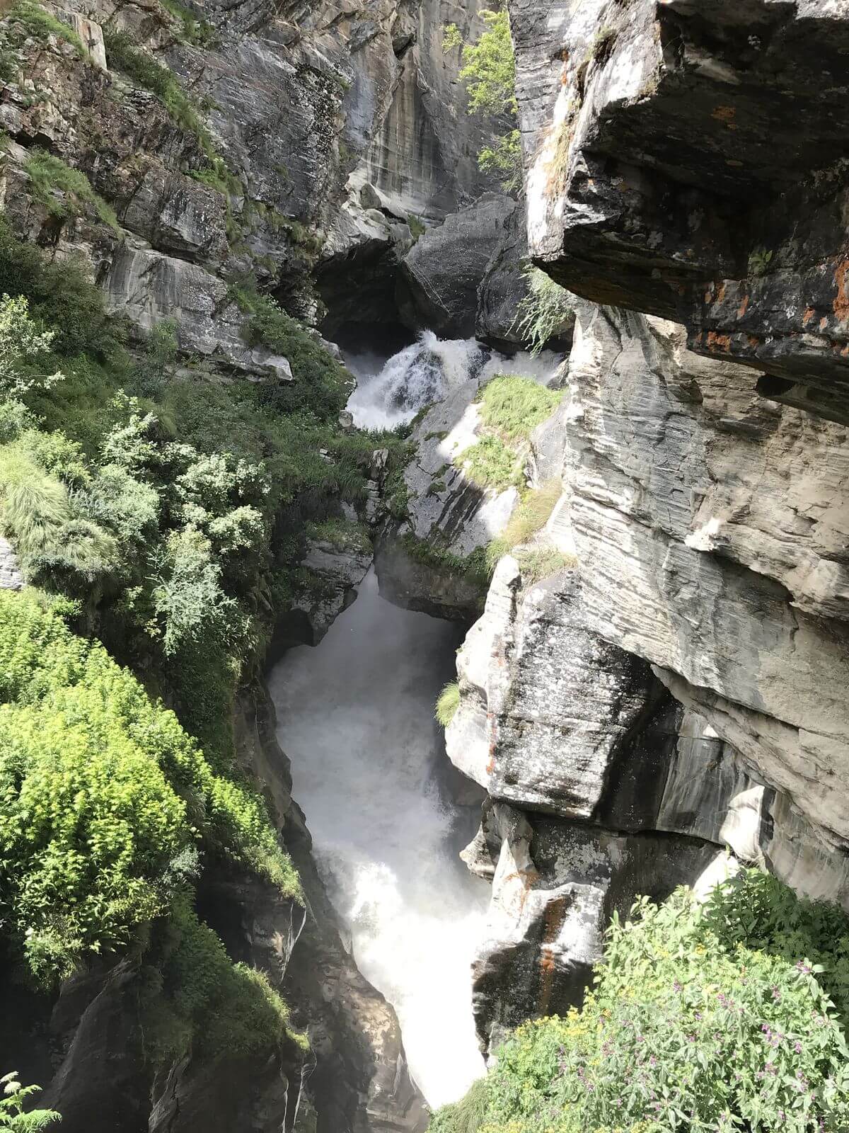 Bheem Pul view near Pilgrims Habitat, best resort in Badrinath.